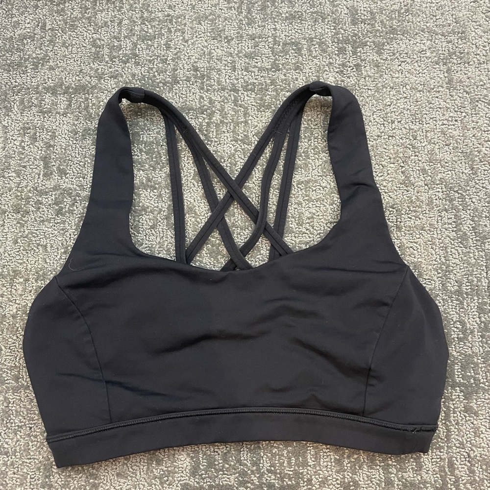 BLACK LULULEMON SPORTS BRA SIZE 6